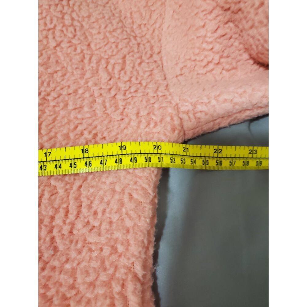 J.Crew Women’s Vintage Fleece Pullover XXS Coral Pink Sherpa Half Zip FA19 - Picture 11 of 13